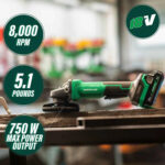 Metabo HPT G1812DFQ4M 18V MultiVolt™ 4-1/2" Paddle Switch Angle Grinder (Tool Body Only) - Image 2