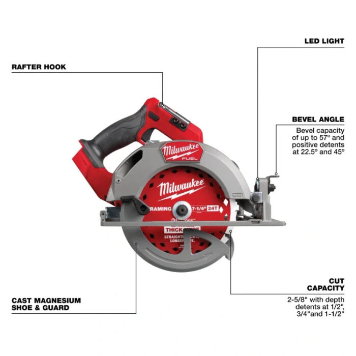 Milwaukee 2834-20 M18 FUEL™ 7-1/4” Circular Saw (Tool Only) - Image 4
