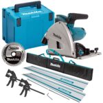 Makita SP6000J/1 165mm Plunge Saw 110V With 2 x 1.5m Guide Rail + Clamp + Bag + Blade