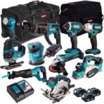 Makita 10 Piece Power Tool Kit 18V LXT 3 x 5.0Ah Batteries T4TKIT-263