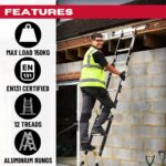 Excel 12 Tread Steel Multi-Purpose Combination Ladder with Platform - Image 2