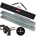 DeWalt Plunge Saw Kit 1.5m Guide Rail, Rail Bag, Connector, Twin Clamp, 48T Blade