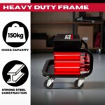 Excel Utility Seat with Toolbox – Padded Rolling Work Stool with 3 Drawers, Can Holders & 150kg Load Capacity - Image 7