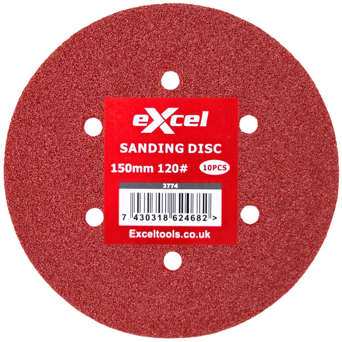 a57265fc-4846-46b3-9033-6742df8607f0 Excel Sanding Disc 150mm 120G Pack Of 10 - Image 1