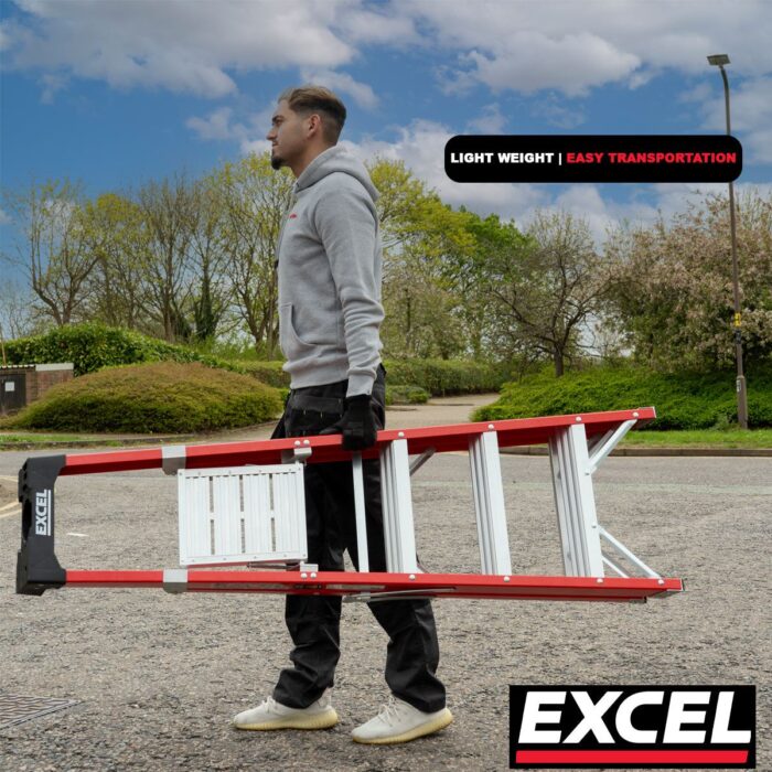 Excel Electricians Fibreglass Platform Step Ladder 4 Tread 1.57m EN131 - Image 12