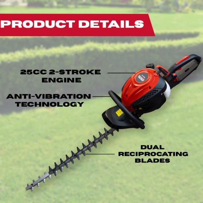 Excel 600mm (24-Inch) 25cc Petrol Hedge Trimmer - Image 3