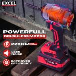 Excel 18V Cordless Brushless Impact Driver with 1 x 4.0Ah Battery Charger & Bag - Image 2