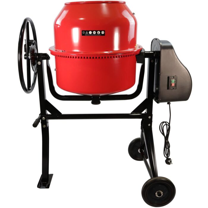 Excel 140L Portable Cement Concrete Mixer 230V/550W with Wheels - Image 3