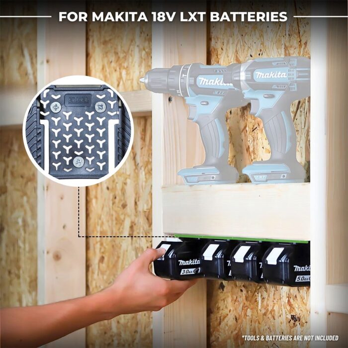 Excel Battery Wall Mount 4 Piece for Makita LXT Batteries - Image 4