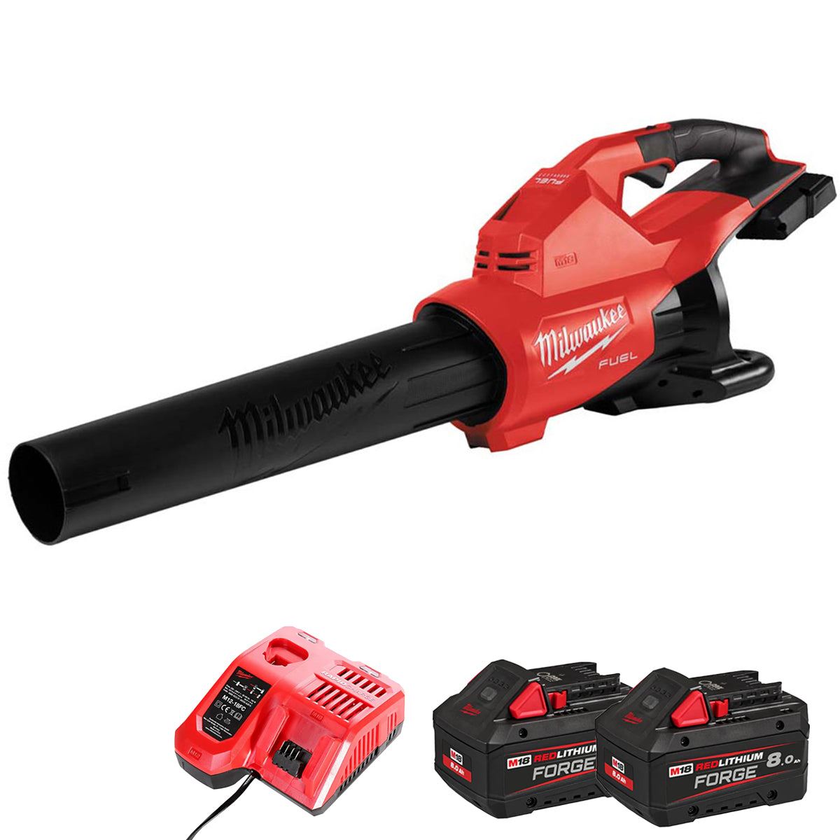 b25e5efb-a69e-4e89-9c9b-6e9f179794ca Milwaukee M18F2BL-0 36V Fuel Brushless Dual Battery Blower with 2 x 8.0Ah Battery & Charger - Image 1