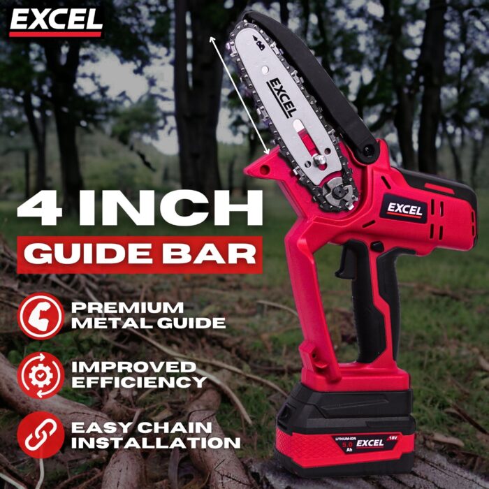 Excel 18V Cordless Mini Chain Saw Body Only (Battery & Charger Not Included) - Image 2
