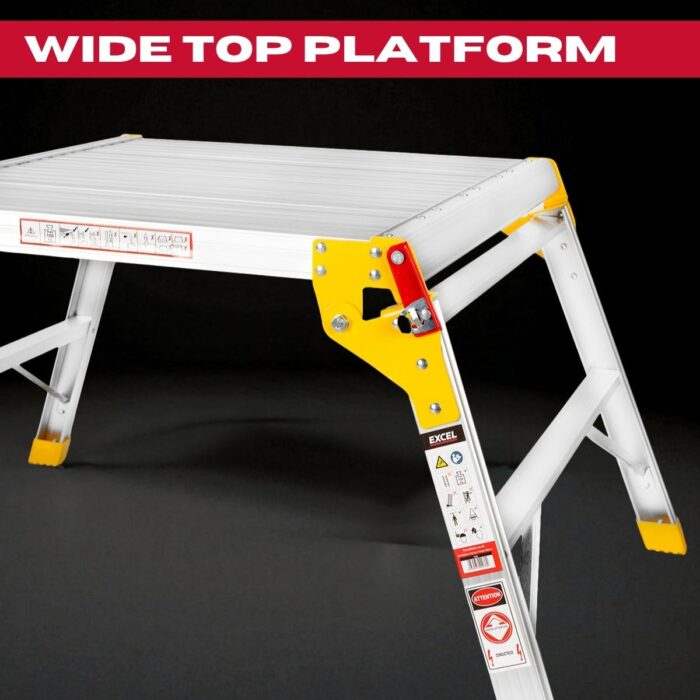 Excel Heavy Duty Aluminium Platform Work Bench Folding Hop Up 600mm x 600mm - Image 8