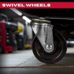 Excel Utility Seat with Toolbox – Padded Rolling Work Stool with 3 Drawers, Can Holders & 150kg Load Capacity - Image 6