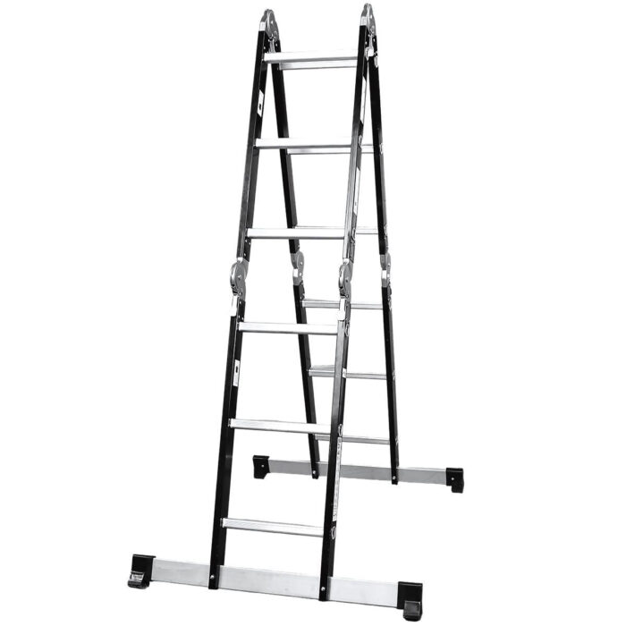 Excel 12 Tread Steel Multi-Purpose Combination Ladder with Platform - Image 10