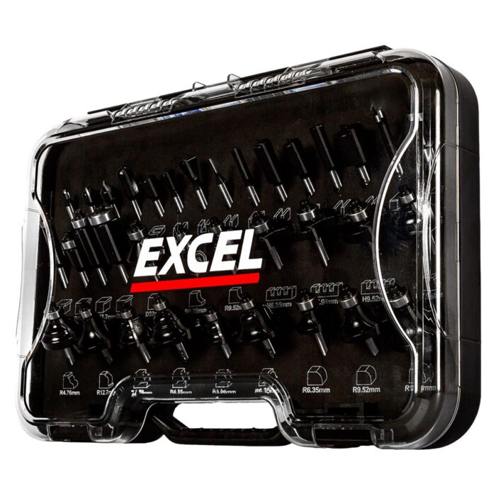 Excel 1/4in Shank Router Cutter Bit 35 Piece Set - Image 3