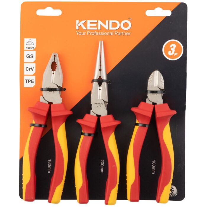 Kendo VDE Pliers Set 3 Pieces - Image 4