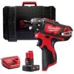 Milwaukee M12BD-0C 12V Screwdriver with 1 x 4.0Ah Battery Charger & Case