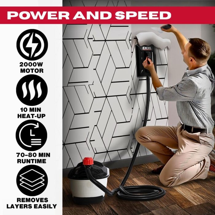 Excel 2000W Electric Wallpaper Steamer Stripper 240V - Image 3