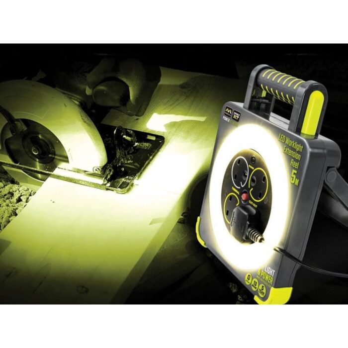 Masterplug Work Light Cable Reel 13A 4-Socket 5M 240V WLU05134SL-PX - Image 7