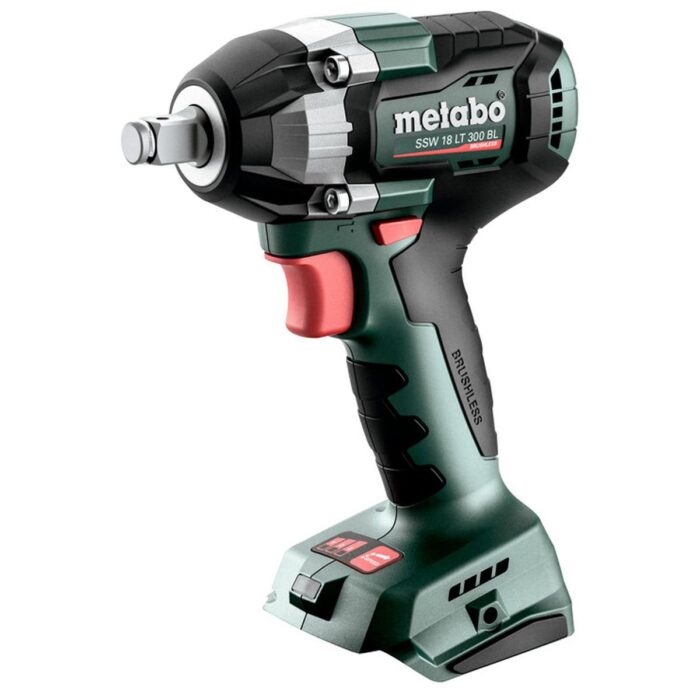 Metabo SSW 18 LT 300 BL 18V Brushless 1/2" Impact Wrench with 1 x 4.0Ah Battery Charger & Metabox - Image 3