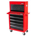 Excel 14 Drawers Tool Chest Storage Roller Cabinet Black and Red