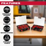 Excel 2-in-1 Tool Organiser Case, Portable Storage with Custom Dividers & Clear Lid - Image 3