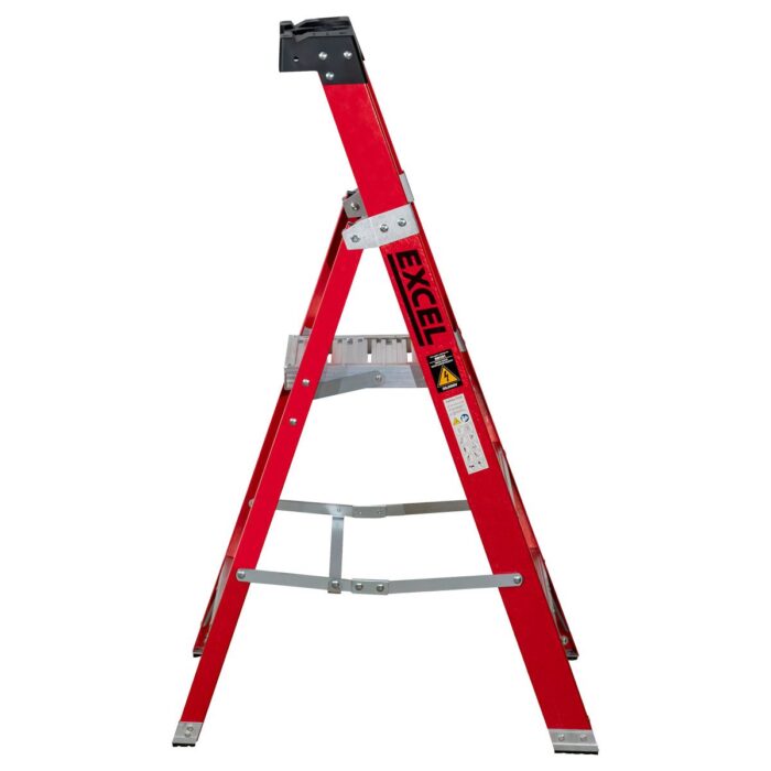 Excel Electricians Fibreglass Platform Step Ladder 3 Tread 1.34m EN131 - Image 4