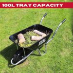 Excel 100L Wheelbarrow with Steel Tray - Image 6