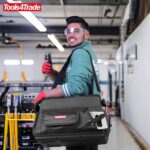 Tools4Trade 20" (50cm) Heavy-Duty Tool Bag with Multi-Pockets & Hard Base - Black - Image 12
