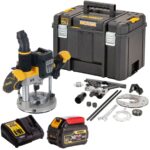 Dewalt DCW620NT 18V XR Brushless 1/2" Plunge Router with 1 x 6.0Ah Battery Charger & Case