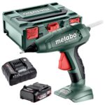 Metabo HK 18 LTX 20 18V Hot Glue Gun with 1 x 2.0Ah Battery, Charger, Glue Sticks & Metabox