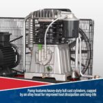 Sealey SAC55075B 500L Belt Drive Air Compressor with Cast Cylinders 415V/32A - Image 3