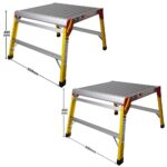 Excel 600 x 600mm Fibreglass Heavy Duty Platform Folding Hop Up Pack of 2