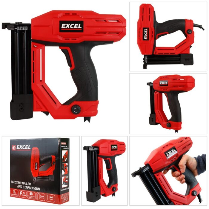 Excel 2-in-1 Electric Stapler Nailer Gun 18G Heavy Duty 240V - Image 2