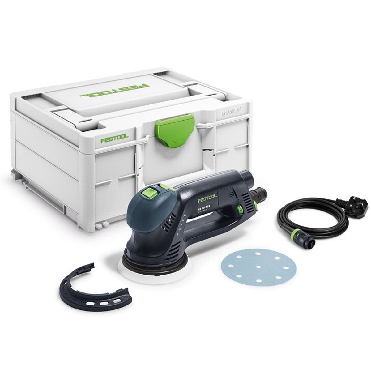 de280a9f-3088-485c-b4b9-bfc5c2b21c07 Festool ROTEX RO 125 FEQ-Plus 125mm Geared Eccentric Sander 230V GB With Systainer - 576033 - Image 1