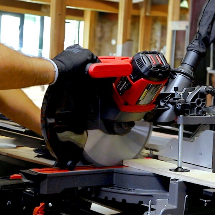Excel Sliding Mitre Saw Double Bevel 255mm 240V/2000W & Laser with Universal Stand - Image 6