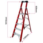 Excel Electricians Fibreglass Platform Step Ladder 5 Tread 1.81m EN131 - Image 2