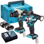 Makita DLX2549TJ 18V LXT Brushless Combi Drill & Impact Driver Twin Kit with 2 x 5.0Ah Battery Charger & Case