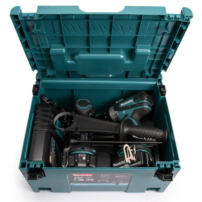 Makita DLX2145TJ 18V LXT Twin Pack With 2 x 5.0Ah Battery Charger & Type 3 Case - Image 7