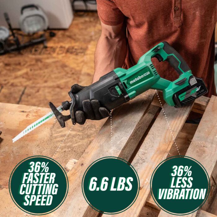 Metabo HPT CR18DBQ4M 18V MultiVolt Cordless Reciprocating Saw (Tool Body Only) - Image 2