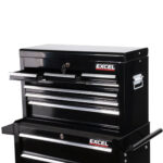 Excel 14 Drawers Tool Chest Storage Roller Cabinet Black - Image 10
