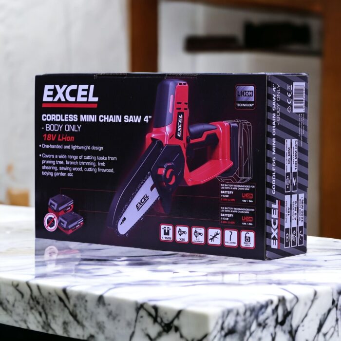 Excel 18V Cordless Mini Chain Saw Body Only (Battery & Charger Not Included) - Image 10