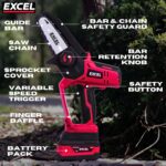 Excel 18V Cordless Mini Chain Saw Body Only (Battery & Charger Not Included) - Image 8