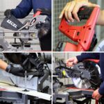 Excel Sliding Mitre Saw Double Bevel 255mm 240V/2000W & Laser with Universal Stand - Image 4