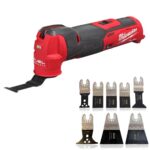 Milwaukee M12FMT-0 12V Brushless Multi Tool Body with 8 Piece Accessories Set