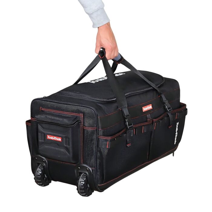 Tools4Trade 26" Heavy Duty Tool Bag with Wheels Black - Image 12
