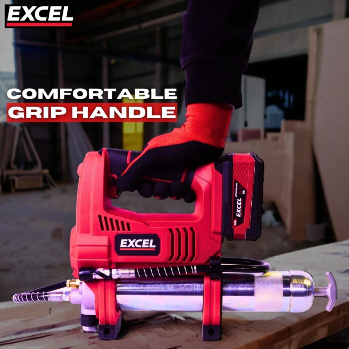 Excel 18V Cordless Grease Gun with 2 x 5.0Ah Battery & Charger - Image 6