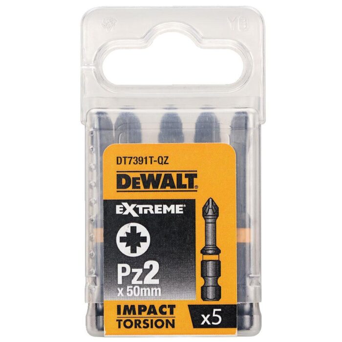 DeWalt DT7391T-QZ Pz2 x 50mm Impact Torsion Driver Bits (Pack of 5) - Image 2