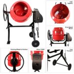 Excel 140L Portable Cement Concrete Mixer 230V/550W with Wheels - Image 9